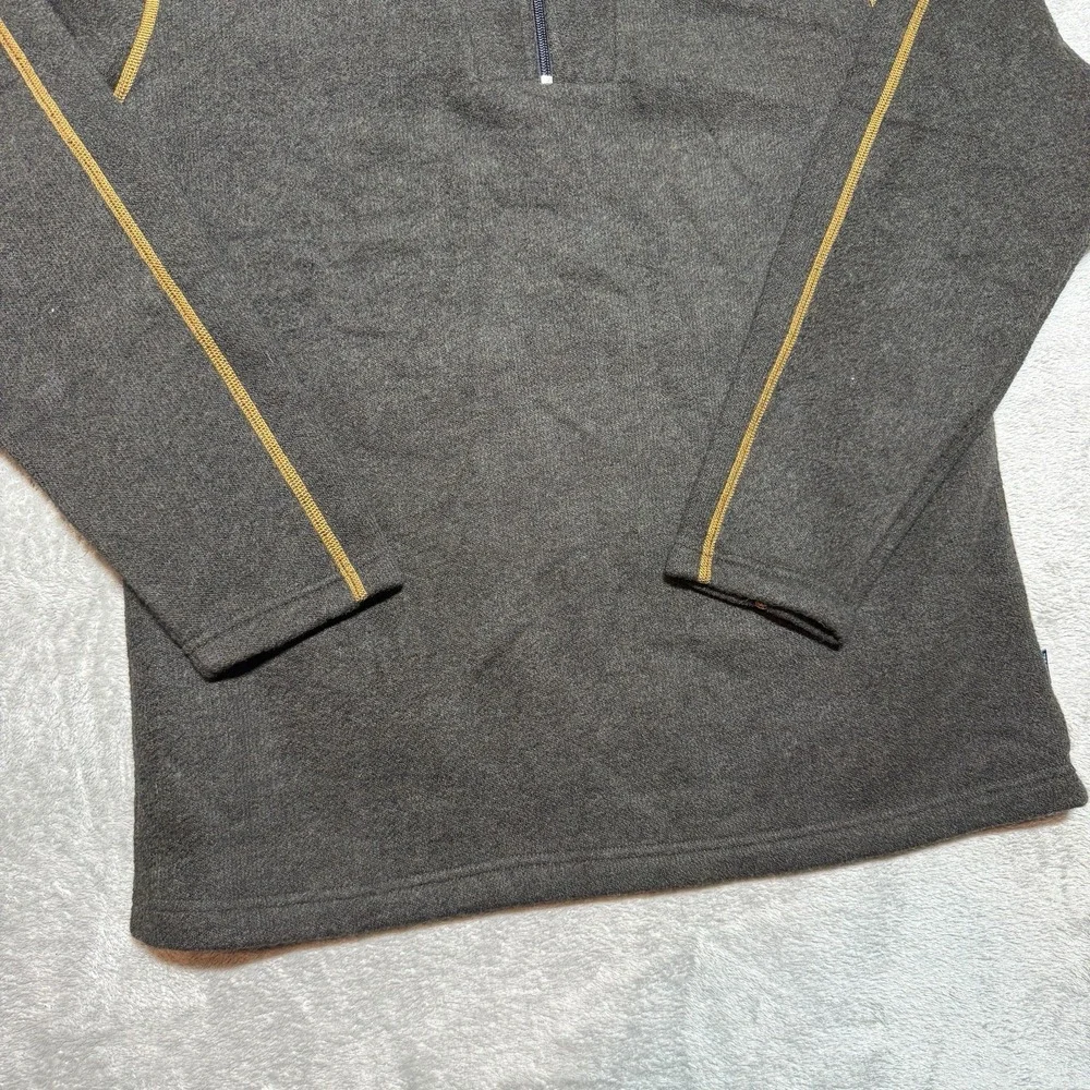 Kuhl Men's Alfpaca Fleece Brown 1/4 Zip Pullover Sweater Size‎ Large